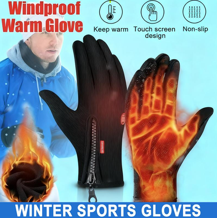 Windproof Thermal Touchscreen Winter Gloves for Men & Women